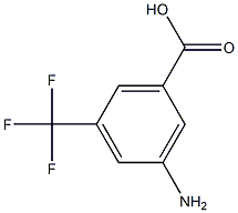 3-氨基-5-三氟甲基苯甲酸 结构式