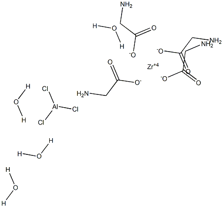 三氯水合甘氨酸铝锆 结构式