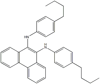 N,N'-双-(4-丁基-苯基)-菲-9,10-二胺 结构式