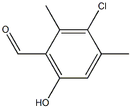 3-氯-6-羟基2,4-二甲基苯甲醛 结构式