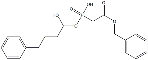 [羟基-(4-苯丁基)氧磷基]乙酸苄酯 结构式