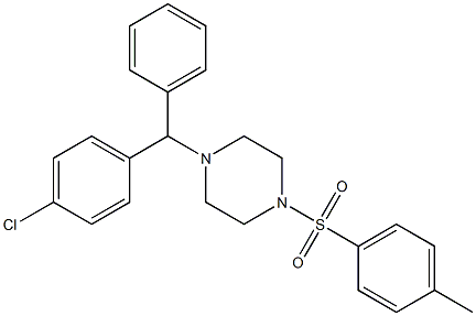 (-)-1-[1-(4-氯苯基)苯基甲基]-4-[(4-甲基苯磺酰基)]哌嗪 结构式