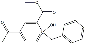 2-苄基-5-乙酰水杨酸甲酯 结构式