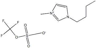 1-丁基-3-甲基咪唑三氟甲基硫酸盐 结构式