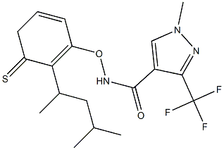 (RS)-N-[2-(1,3-二甲基丁基)-3-噻酚基]-1-甲基-3-(三氟甲基)-1H-吡唑-4-甲酰胺 结构式