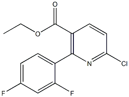 2-(2,4-二氟苯基)-6-氯烟酸乙酯 结构式