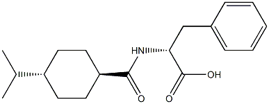 N-(反式-4-异丙基-环己羰基)-D-苯丙氨酸 结构式
