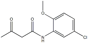 乙酰乙酰-2-甲氧基-5-氯苯胺 结构式
