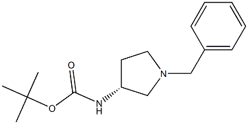(R)-1-苄基-3-叔丁氧羰基氨基吡咯烷 结构式