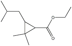 2,2-二甲基-3-(2-甲基-1-丙稀基)环丙羧酸乙酯 结构式