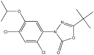 5-特丁基-3-(2,4-二氯-5-异丙氧苯基)-1,3,4-噁二唑-2(3H)-酮 结构式