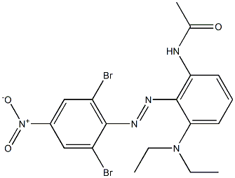 2,6-二溴-4-硝基苯胺-偶氮-间乙酰氨基-N,N-二乙基苯胺 结构式