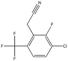 3-氯-2-氟-6-三氟甲基苯乙腈 结构式