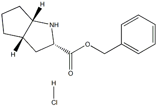 (S,S,S)-2-氮杂双环[3,3,0]辛烷-3-甲酸苄酯盐酸盐 结构式