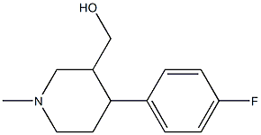 (4-(4-Fluorophenyl)-1-methylpiperidin-3-yl)methanol 结构式