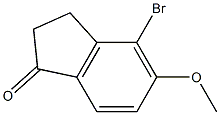 4-BROMO-2,3-DIHYDRO-5-METHOXYINDEN-1-ONE 结构式