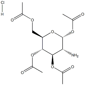 2-Amino-1,3,4,6-tetra-O-acetyl-2-deoxy-a-D-glucopyranoseHCl 结构式