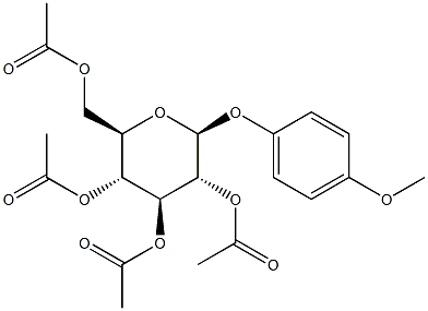 4-Methoxyphenyl2,3,4,6-tetra-O-acetyl-b-D-glucopyranoside 结构式