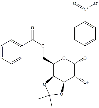 4-Nitrophenyl6-O-benzoyl-3,4-O-isopropylidene-a-D-galactopyranoside 结构式