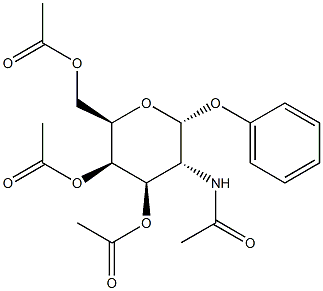 Phenyl2-acetamido-3,4,6-tri-O-acetyl-2-deoxy-a-D-galactopyranose 结构式