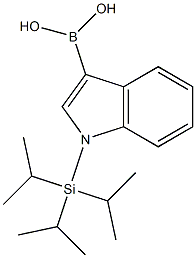 1-triisopropylsilyl-3-indolylboronic acid 结构式