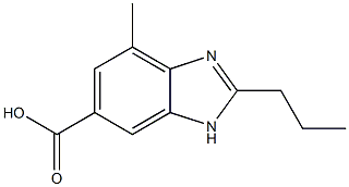 2-propyl-4-methyl-benzimidazol-6-carboxylic acid 结构式