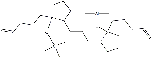 1,3-Bis[2-(4-pentenyl)-2-[(trimethylsilyl)oxy]cyclopentyl]propane 结构式