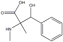 3-Hydroxy-2-methyl-2-methylamino-3-phenyl-propionic acid 结构式