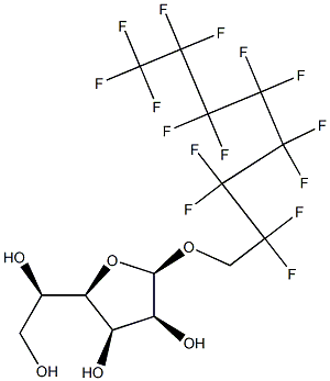 beta-D-Mannofuranoside, 1H,1H-pentadecafluoro-1-octyl- 结构式