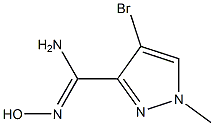 4-Bromo-1-methylpyrazole-3-carboxamidoxime 95% 结构式
