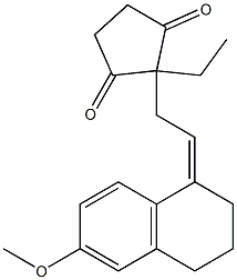 13-ETHYL-3-METHOXY-8,14-SECOGONA-1,3,5(10),9(11)-TETRAENE-14,17-DIONE 结构式