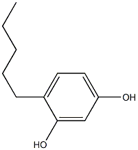 1-戊-2,4-二羥苯 结构式