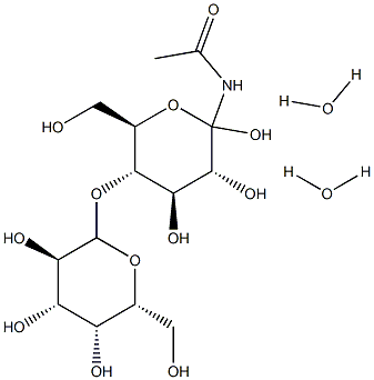 1-acetamido-4-O-galactopyranosyl-glucopyranose dihydrate 结构式