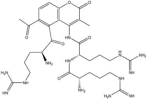 acetyl-arginyl-arginyl-arginyl-amidomethylcoumarin 结构式