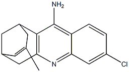 12-amino-3-chloro-6,7,10,11-tetrahydro-9-methyl-7,11-methanocycloocta(b)quinoline 结构式
