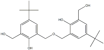 5,5'-di-tert-butyl-2,2'-dihydroxy-3,3'-dihydroxymethyl dibenzyl ether 结构式