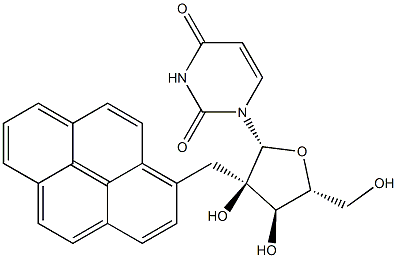 2'-(1-pyrenylmethyl)uridine 结构式