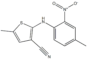 5-methyl-2-((4-methyl-2-nitrophenyl)amino)-3-thiophenecarbonitrile 结构式