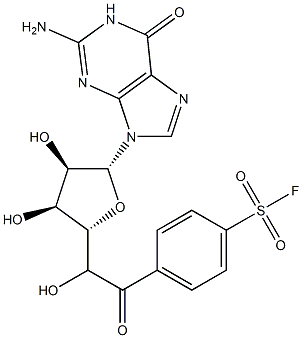 5'-(4-fluorosulfonylbenzoyl)guanosine 结构式