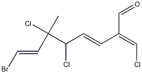 8-bromo-2-chloromethylene-5,6-dichloro-6-methyloctadien-1-al 结构式