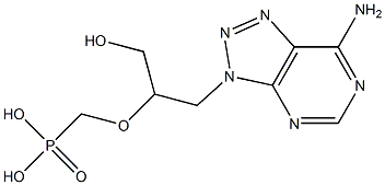 9-(2-(phosphonomethoxy)-3-hydroxypropyl)-8-azaadenine 结构式