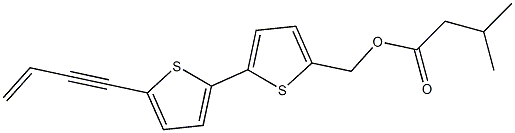 5'-hydroxymethyl-5-(butyl-3-en-1-yn)-2,2'-biothiophene isovalerate 结构式