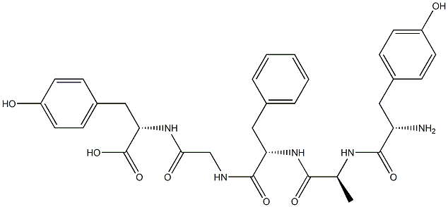 tyrosyl-alanyl--phenylalanyl-glycyl-tyrosine 结构式