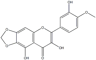 3,5,3'-trihydroxy-4'-methoxy-6,7-methylenedioxyflavone 结构式
