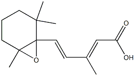 5-(1',2'-epoxy-2',6',6'-trimethylcyclohexyl)-3-methyl-2,4-pentadienoic acid 结构式