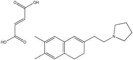 1-(2-(3,4-dihydro-6,7-dimethyl-2-naphthalenyl)ethyl) pyrrolidine fumarate 结构式