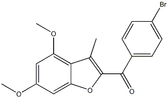 2-(4-bromobenzoyl)-3-methyl-4,6-dimethoxybenzofuran 结构式