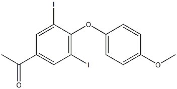 1-(3,5-diiodo-4-(4'-methoxyphenoxy)phenyl)ethanone 结构式