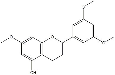 5-hydroxy-7,3',5'-trimethoxyflavan 结构式