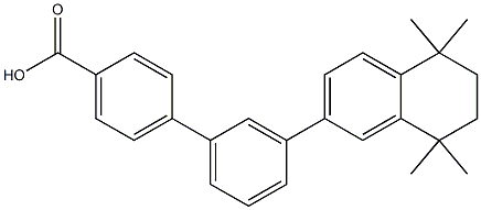 4-(3-(5,6,7,8-tetrahydro-5,5,8,8-tetramethyl-2-naphthalenyl)phenyl)benzoic acid 结构式